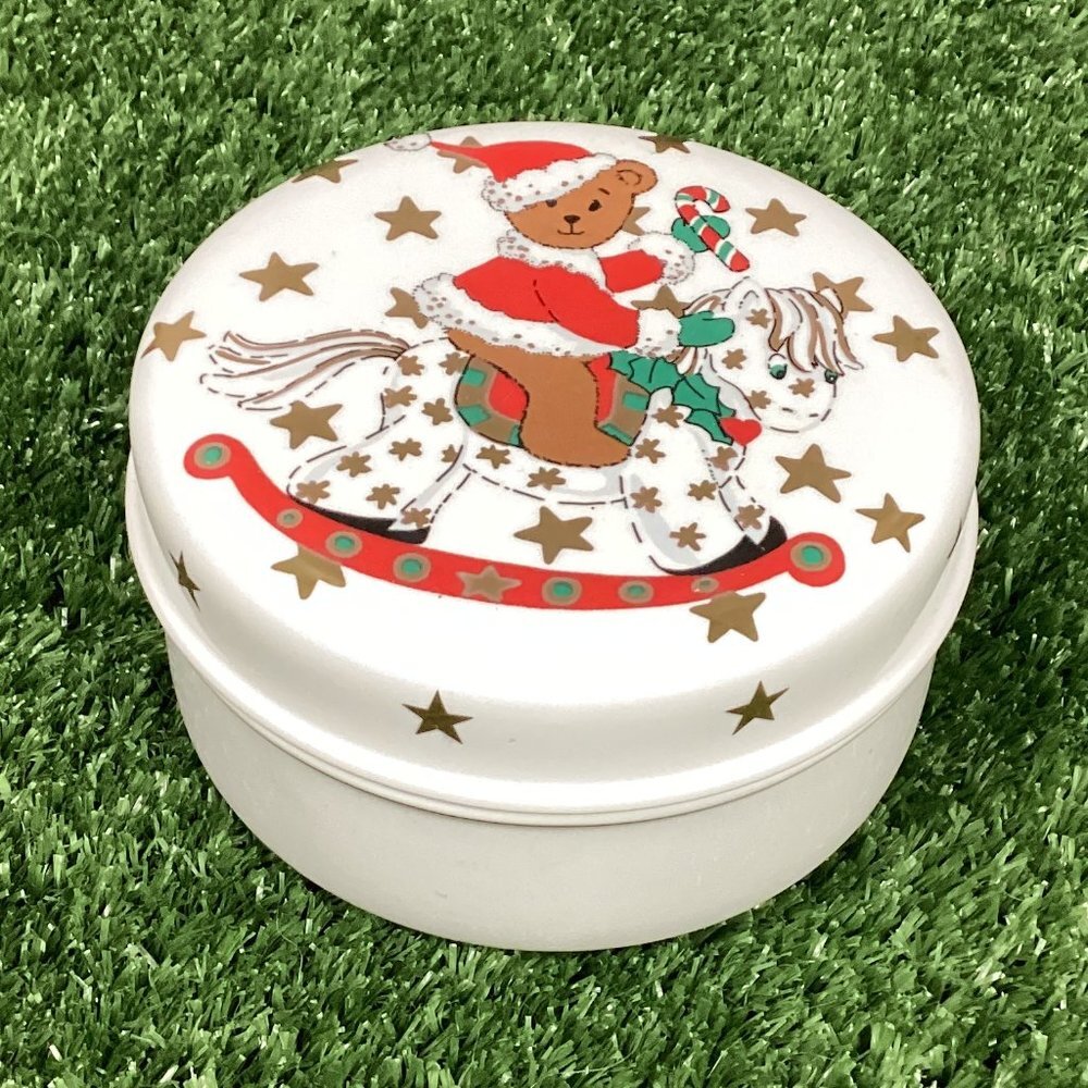 Christopher Stuart Santa Bear's Ride Porcelain Candy Dish